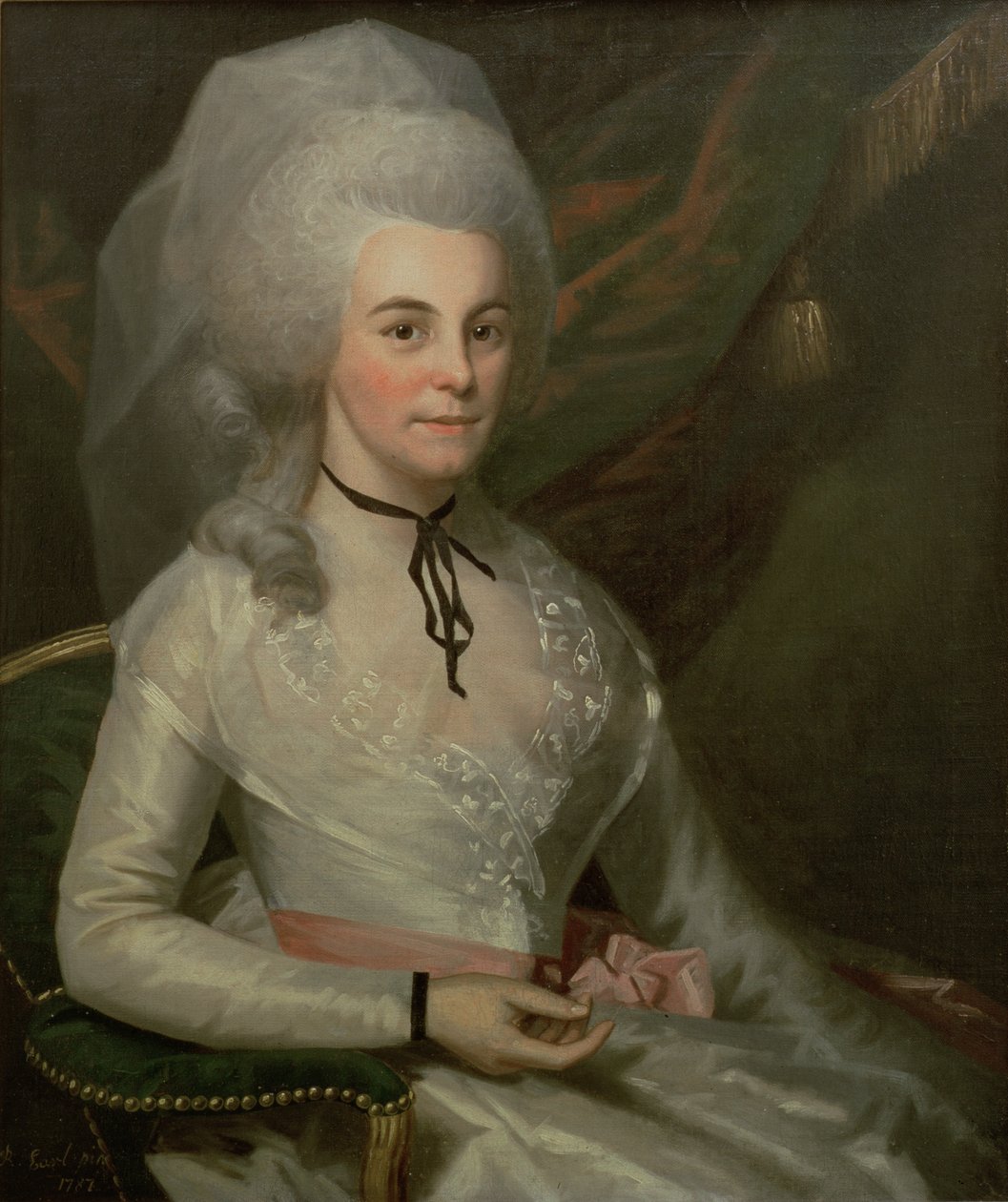 Porträtt av Elizabeth Schuyler Hamilton, hustru till Alexander Hamilton (1757-1804) av Ralph Earl or Earle