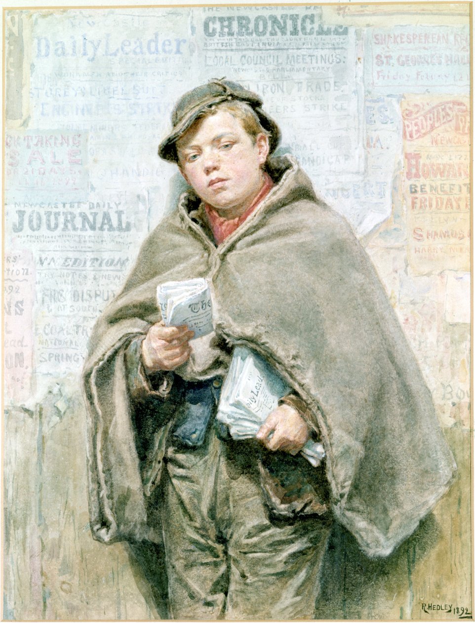 The Newsboy (kroppsfärg) av Ralph Hedley