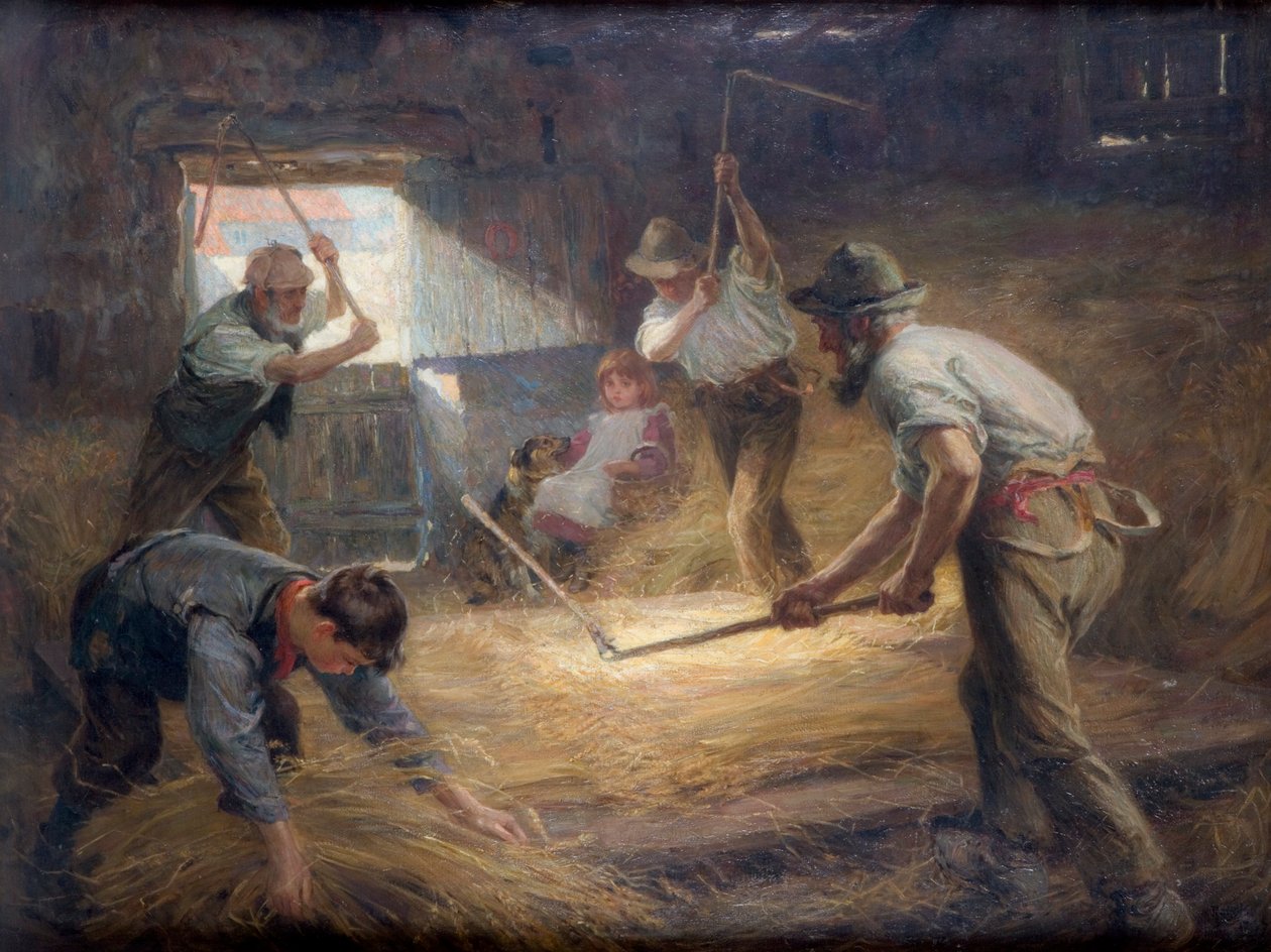 The Threshing Floor, c.1898 av Ralph Hedley