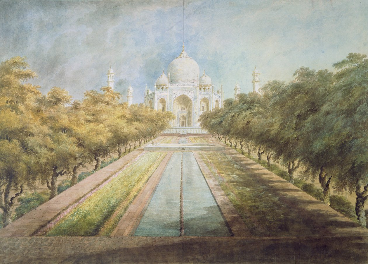 Taj Mahal (akvarell på papper) av Ram Sita