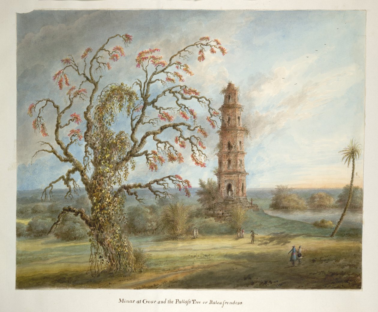 Det fem våningar höga tornet vid Gaur, känt som Pir Asa Minar eller Firoz Shah Minar av Ram Sita