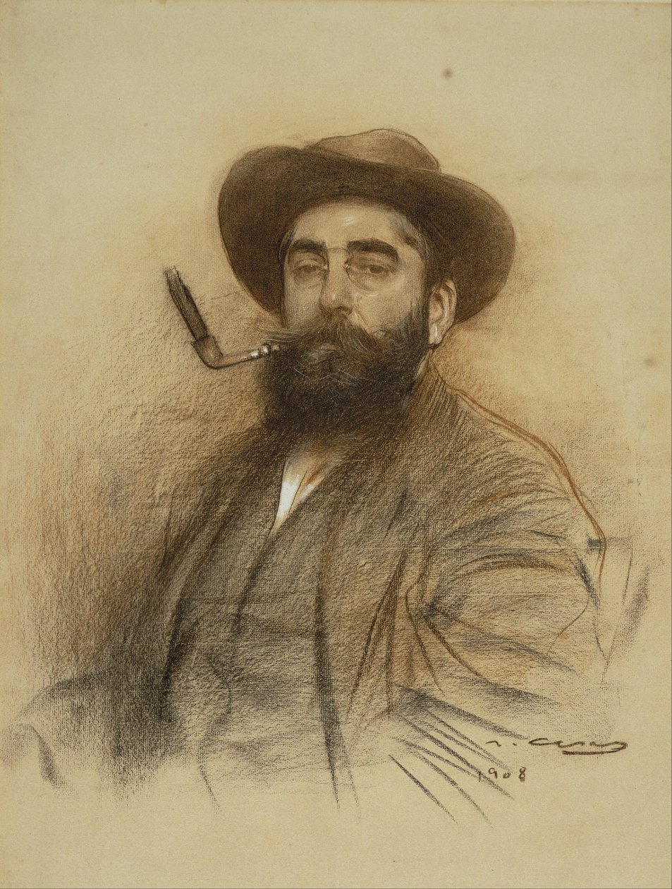Självporträtt av Ramón Casas