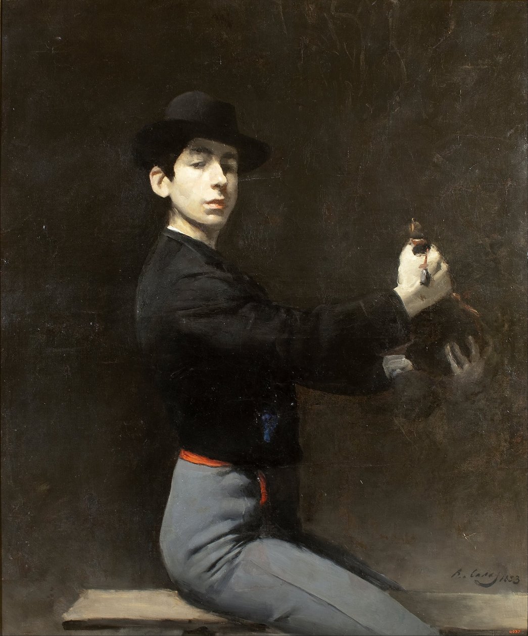 Självporträtt av Ramon Casas i Carbo