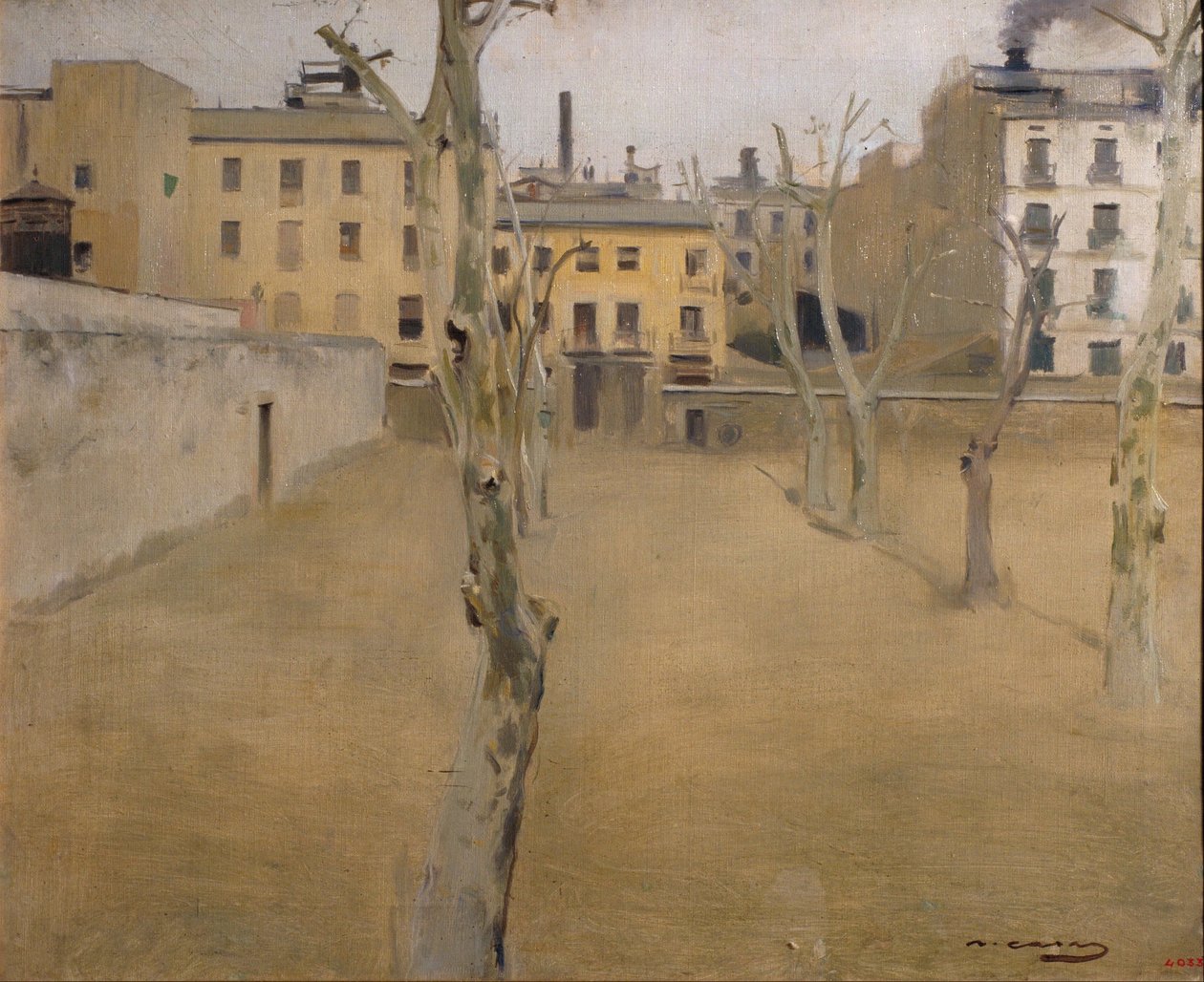 Courtyard of the old Barcelona prison Courtyard of the lambs  av Ramon Casas i Carbo