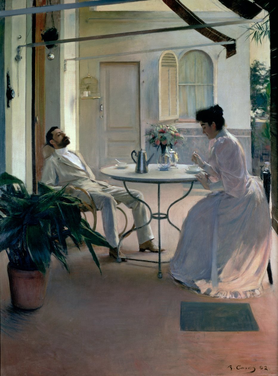 Friluftsinredning, Barcelona, 1892 av Ramon Casas i Carbo