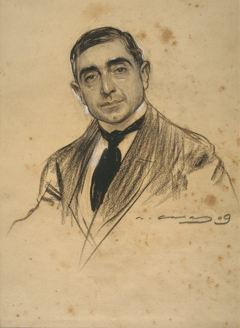 Porträtt av Ramon Casas av Ramon Casas i Carbo
