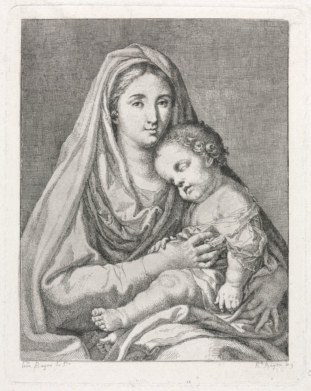 Madonna and Child (efter Francisco Bayeu y Subias) av Ramon Bayeu y Subias