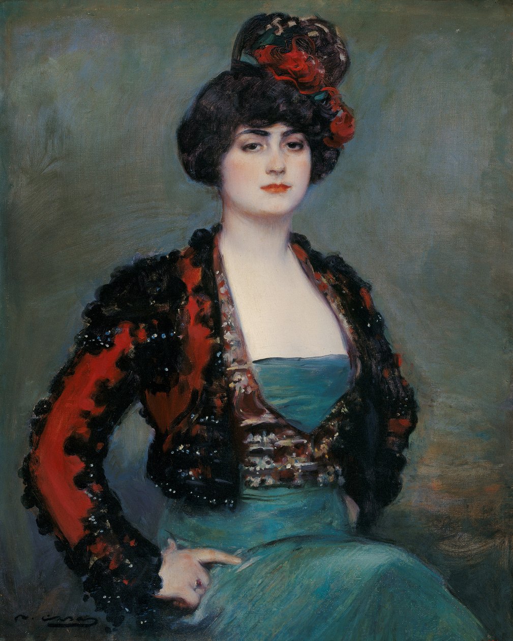 Julia - Casas, Ramon (1866-1932) - ca. 1915 - Olja på duk - 85x67 - Carmen Thyssen Museum, Malaga av Ramón Casas