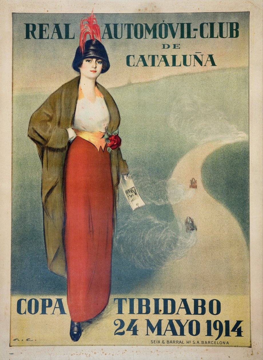 Real Automovil Club de Catalunya (affisch) - Konstverk av Ramon Casas (1866-1932) - 1914 - Färglitografi - 110x81,7 - Museu Nacional d