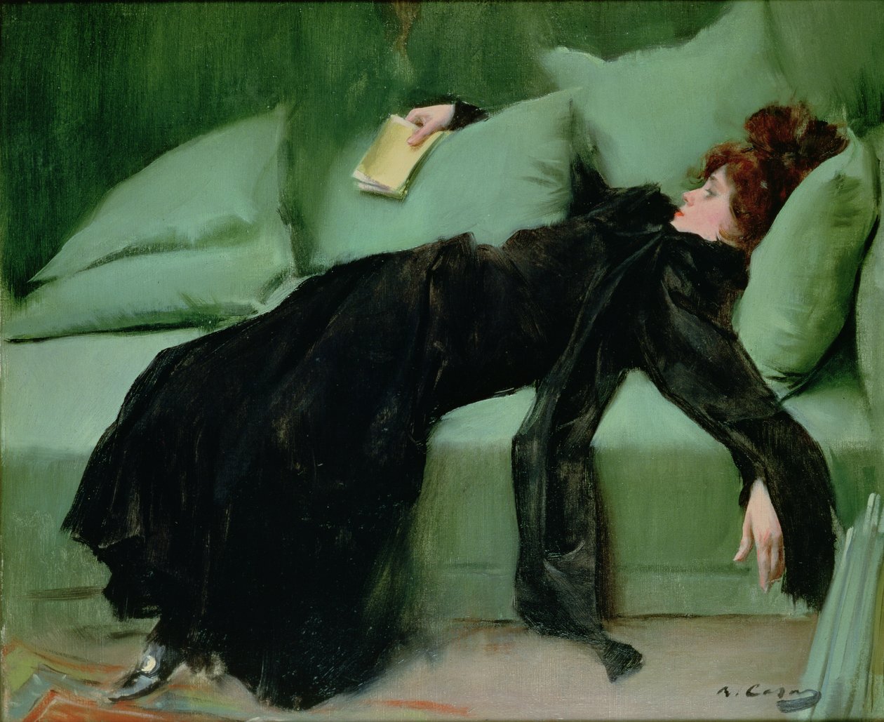 Efter bollen (olja på duk) av Ramon Casas i Carbo