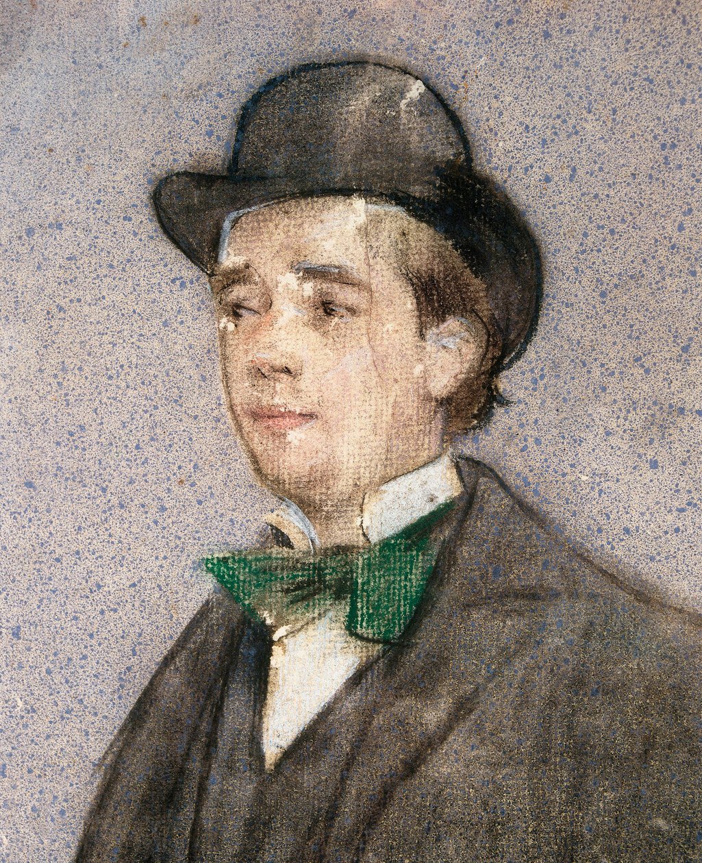 Porträtt av Adria Gual (1872-1943), spansk dramatiker av Ramon Casas i Carbo