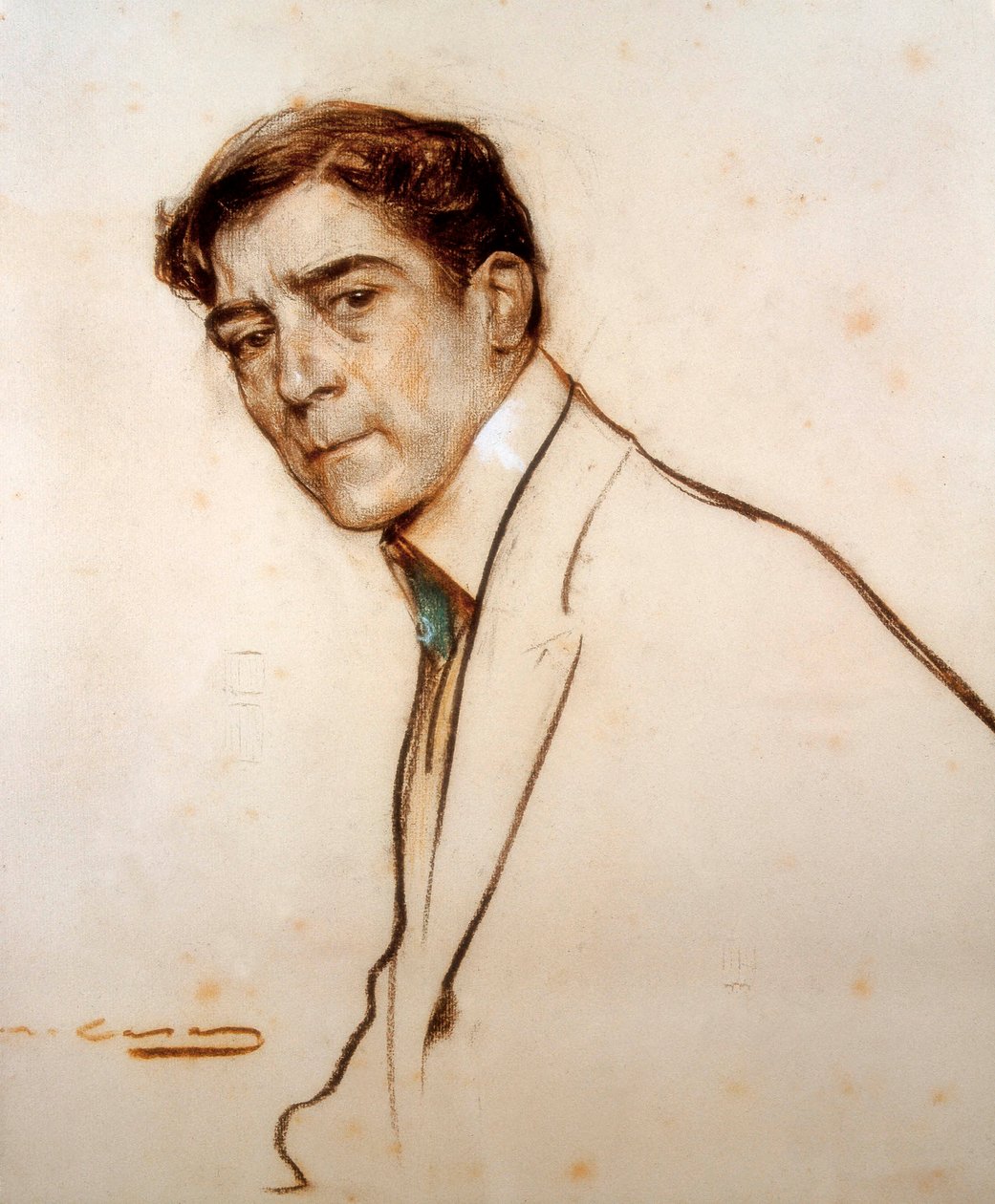 Porträtt av Alexandre de Riquer (1856-1920) av Ramon Casas i Carbo