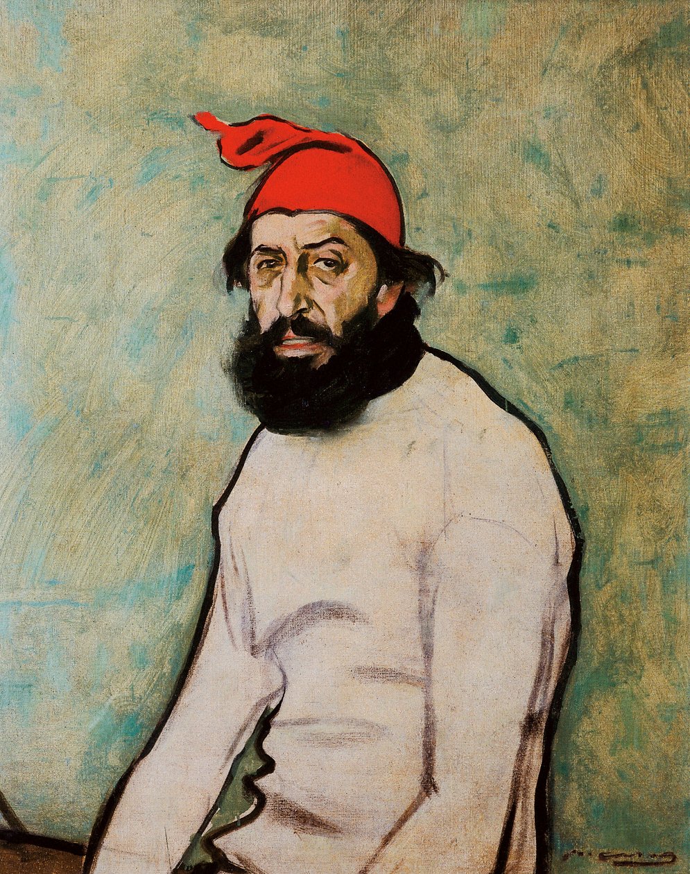 Porträtt av Pere Romeu av Ramon Casas i Carbo