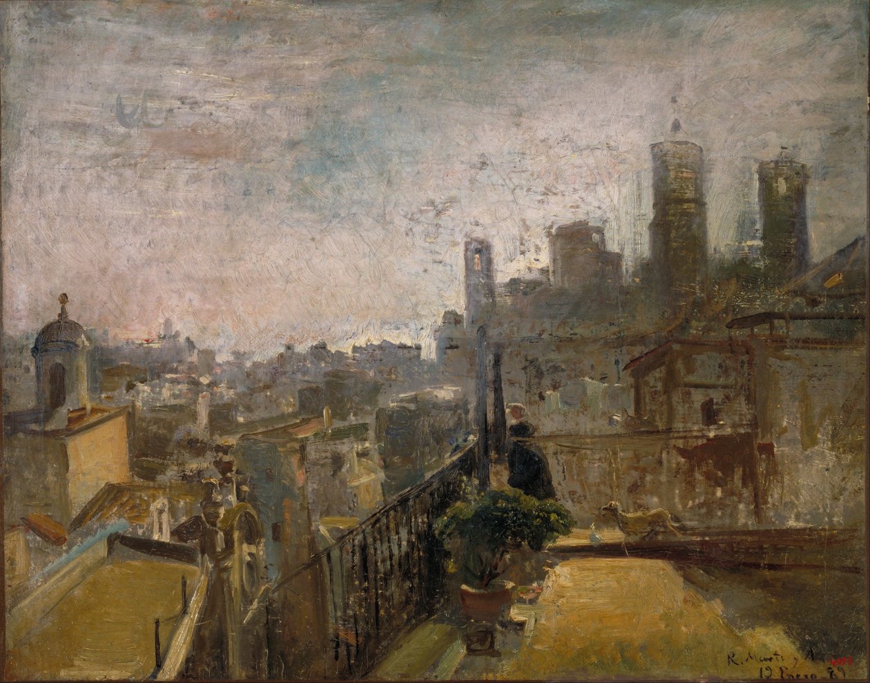 View of Barcelona from a Rooftop in Riera de Sant Joan av Ramón Martí Alsina