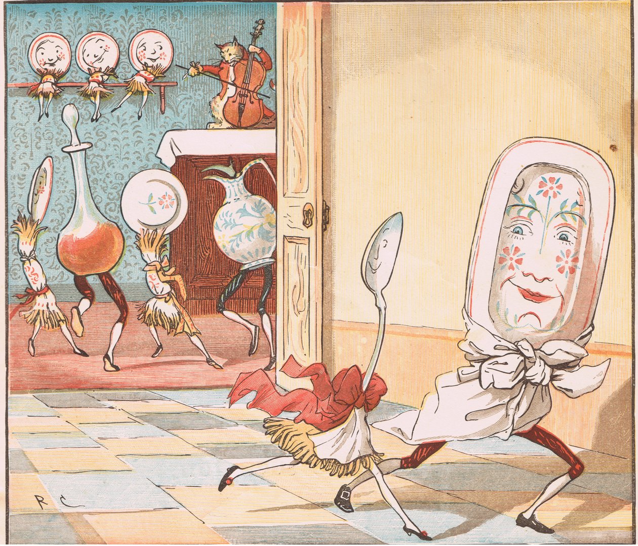 Och rätten sprang iväg med skeden av Randolph Caldecott