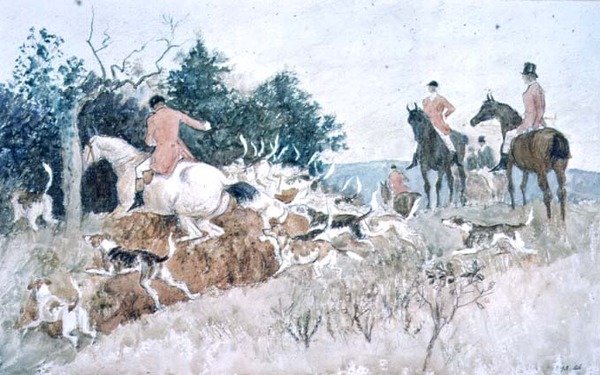 Fox Hunting: Going to Cover, 1800-talet av Randolph Caldecott