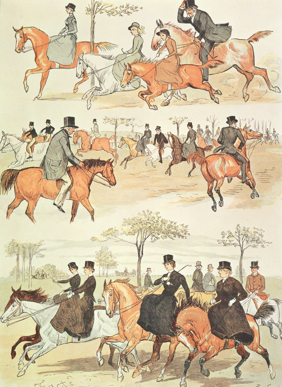 Ridande sidosadel av Randolph Caldecott