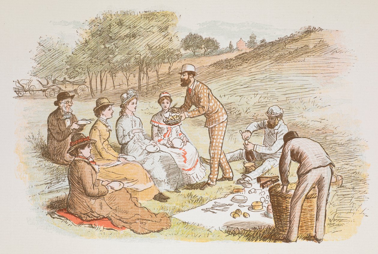 En picknick. av Randolph Caldecott