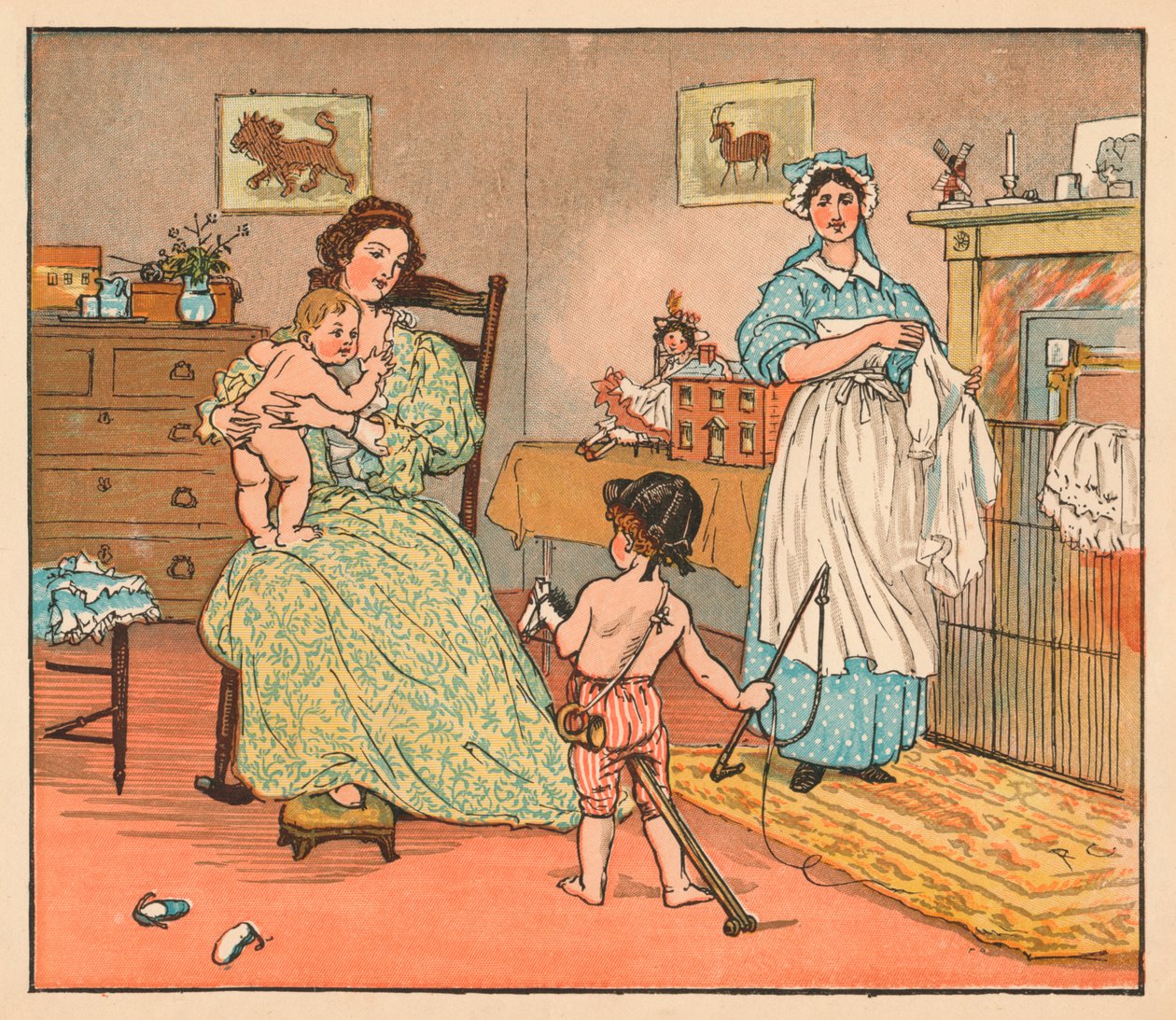Hejdå, Baby Bunting, 1882. av Randolph Caldecott