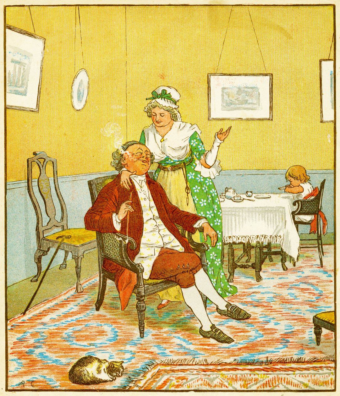 Frontice piece, The Diverting History of John Gilpin, 1878 av Randolph Caldecott