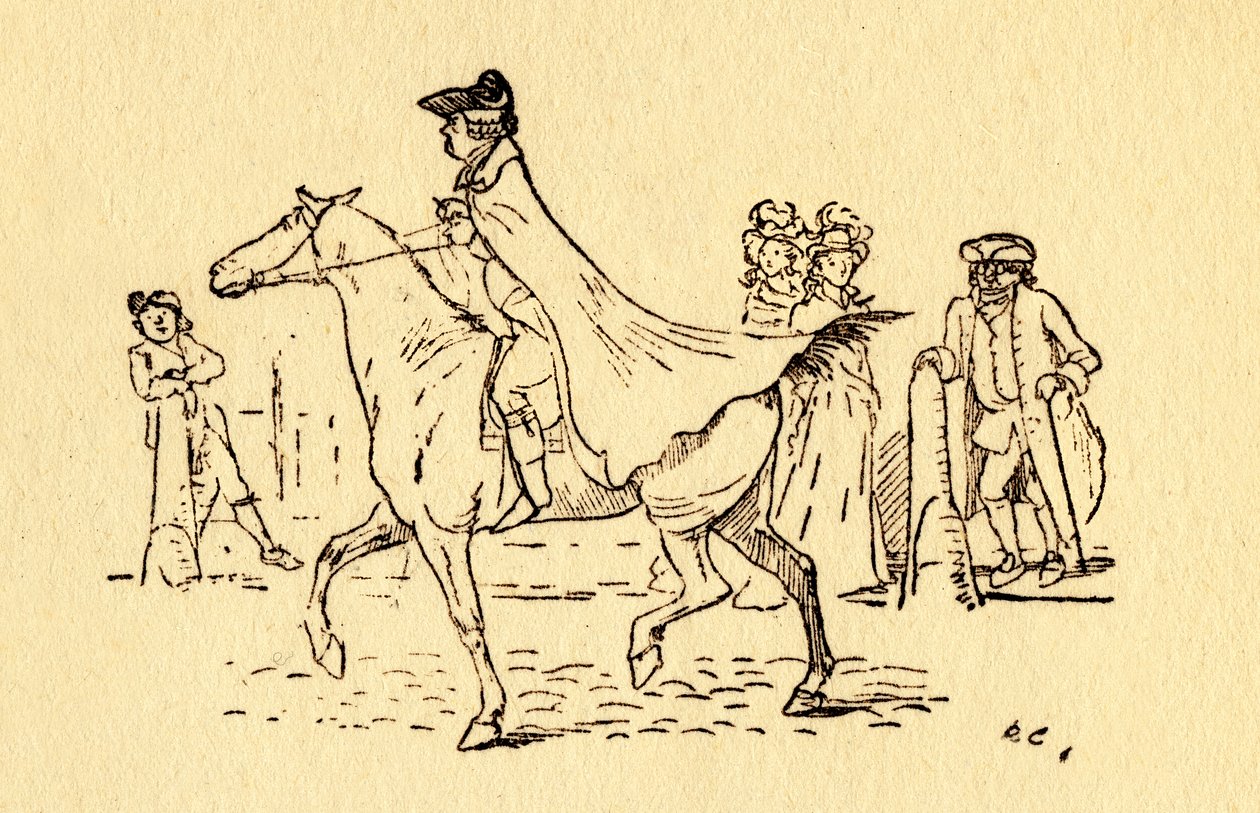 John Gilpin ger sig ut på sin resa till Edmonton, 1878, c1918. av Randolph Caldecott