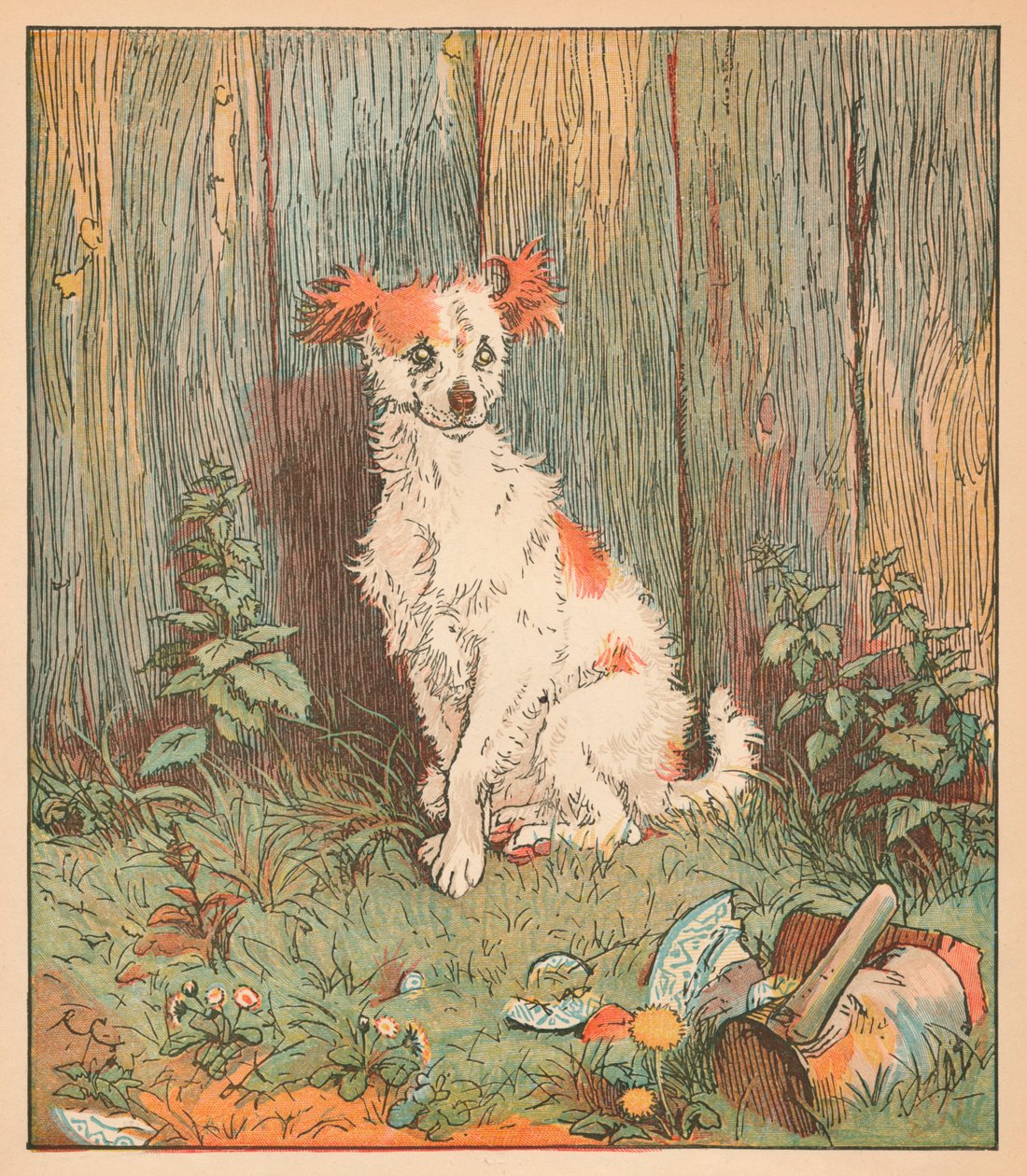 Herrelös hund vän med god man från Islington, c1879. av Randolph Caldecott