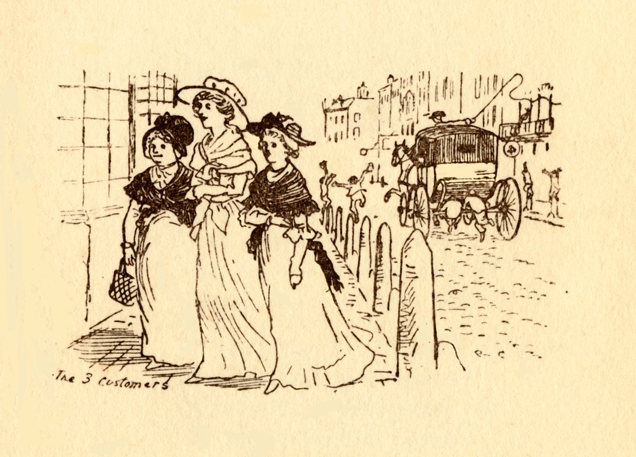 De 3 kunderna, 1878, c1918. av Randolph Caldecott