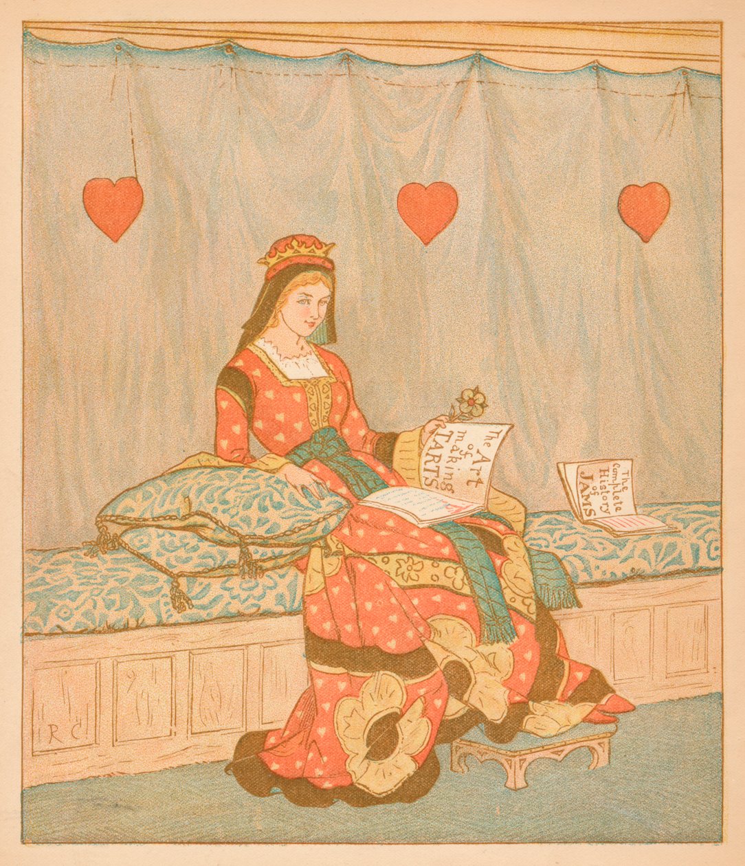 The Queen of Hearts, She made some Tarts, 1880. av Randolph Caldecott