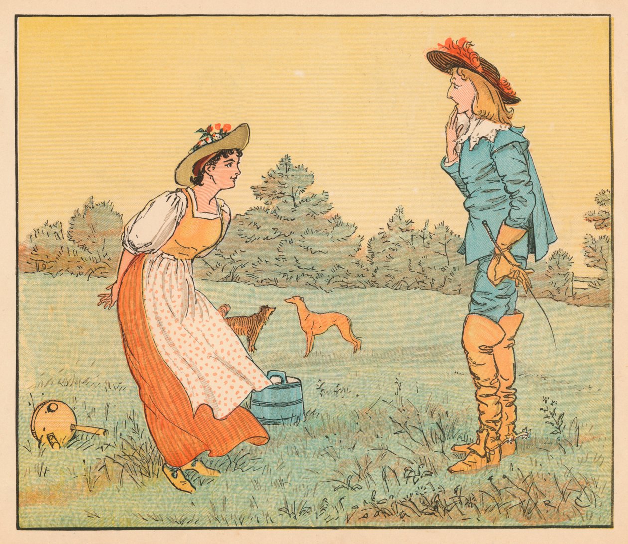 Då kan jag inte gifta mig med dig, min vackra piga!, c1882. av Randolph Caldecott