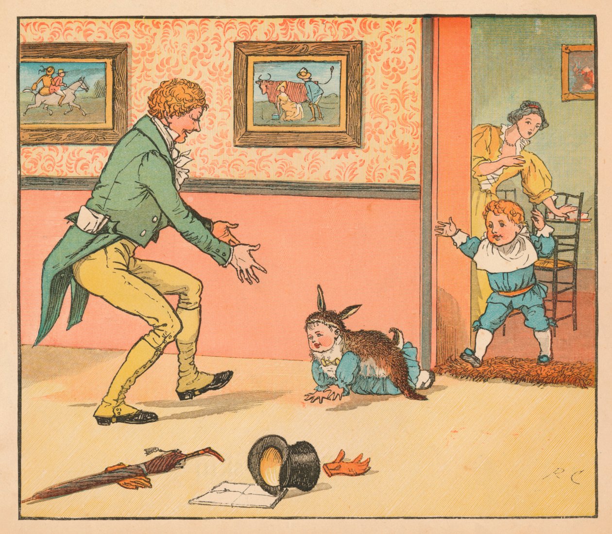 ...ett kaninskinn att svepa in gubben i, c1880. av Randolph Caldecott