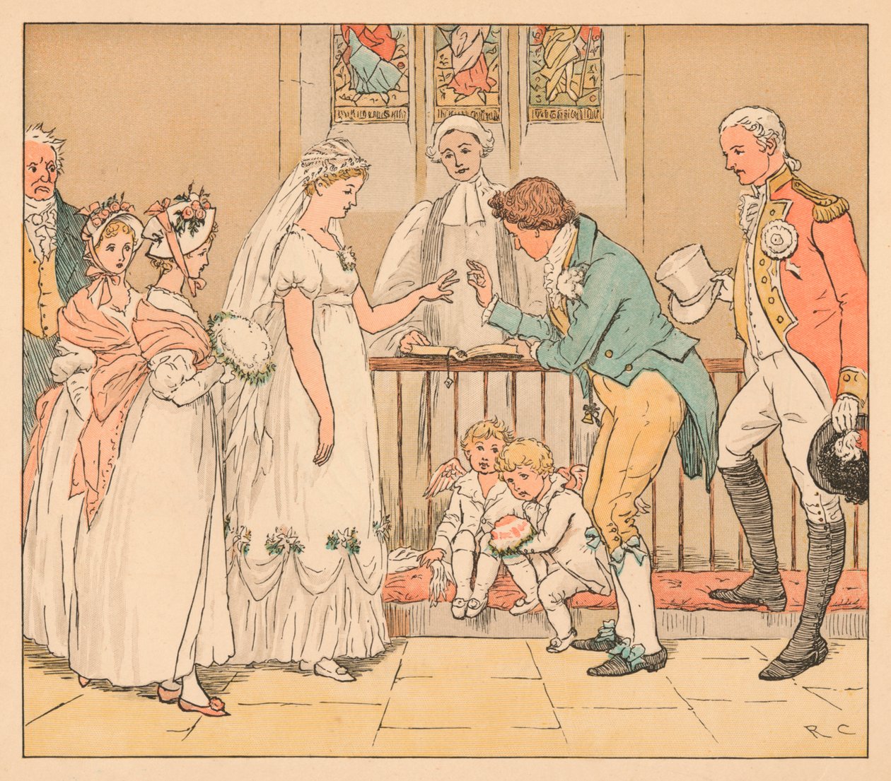 ...och hon gifte sig mycket oförsiktigt med Barberaren, c1885, 1934. av Randolph Caldecott