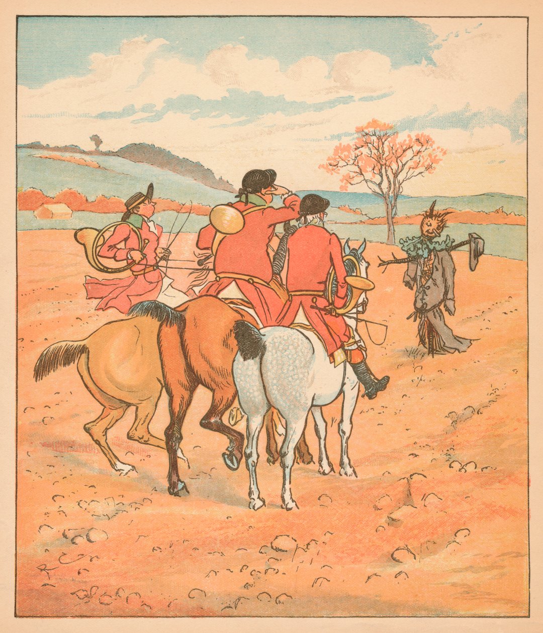 ...det första de hittade, var en törstig boggart, på en åker..., 1880. av Randolph Caldecott