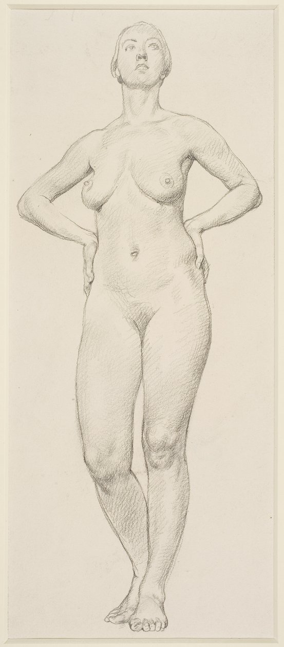 En studie av en kvinna (penna på papper) av Randolph Schwabe