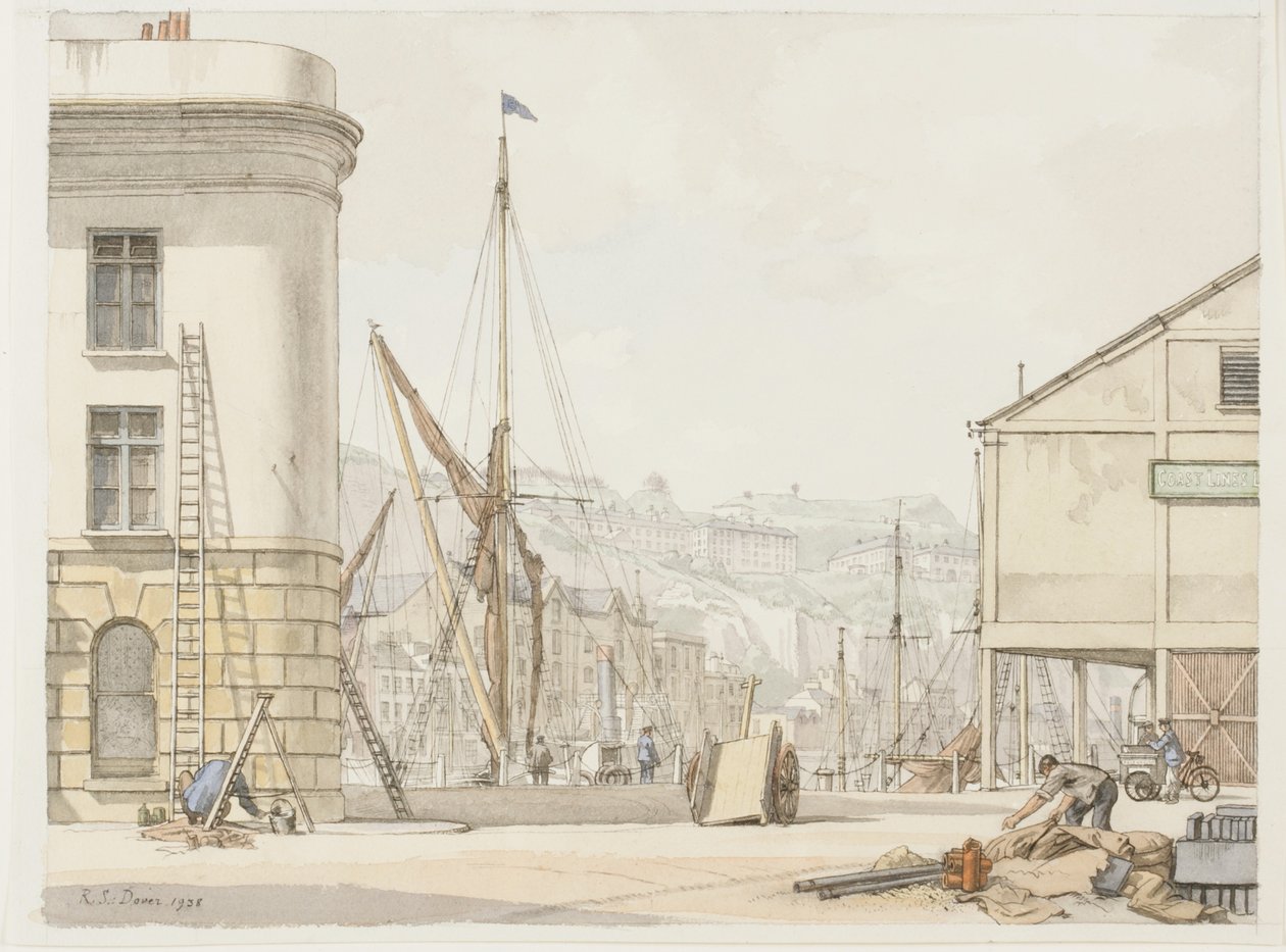 Hotel de Paris, Dover (bläck och akvarell på papper) av Randolph Schwabe