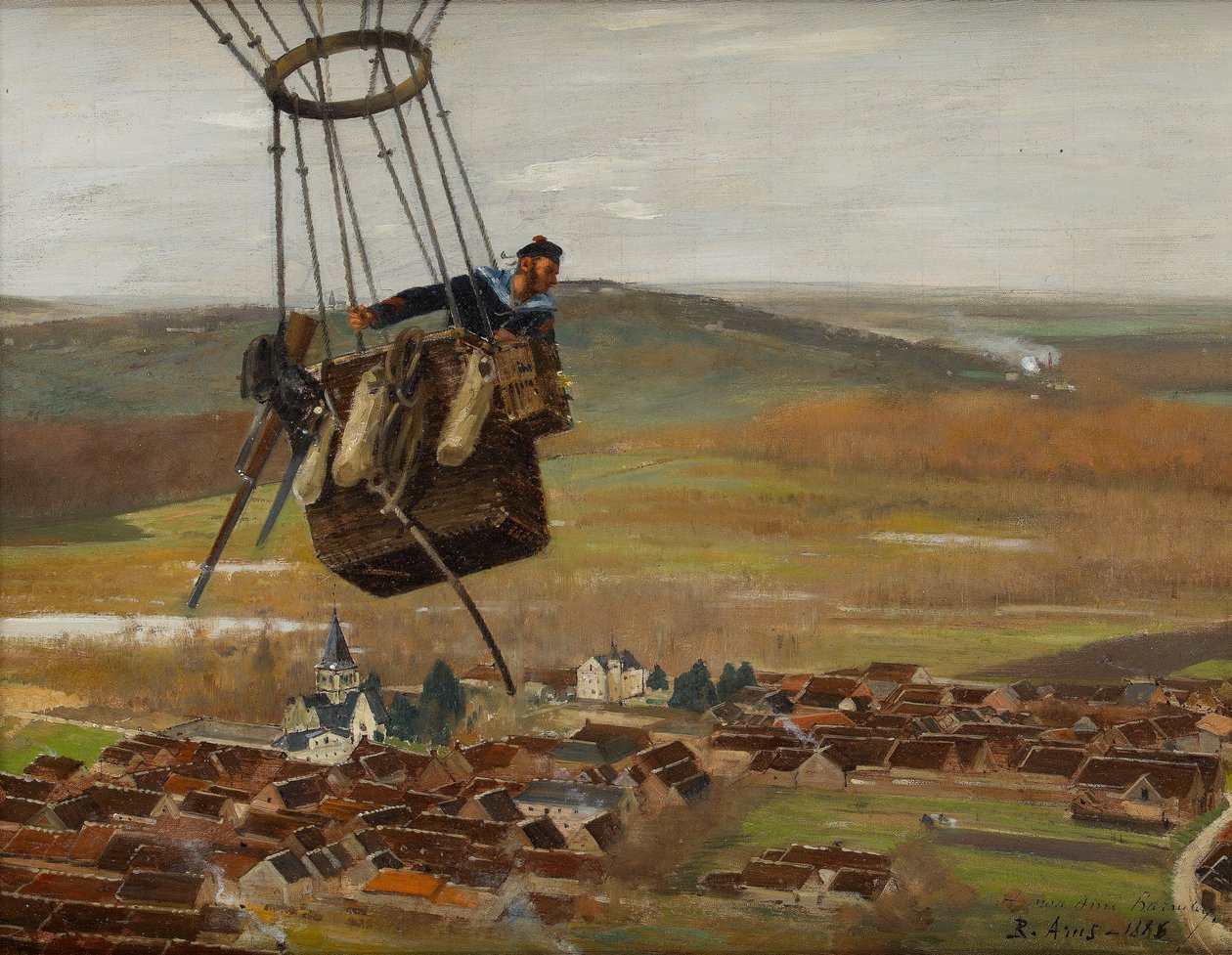 En fransk militär ballongförare, 1880-talet av Raoul Joseph Arus