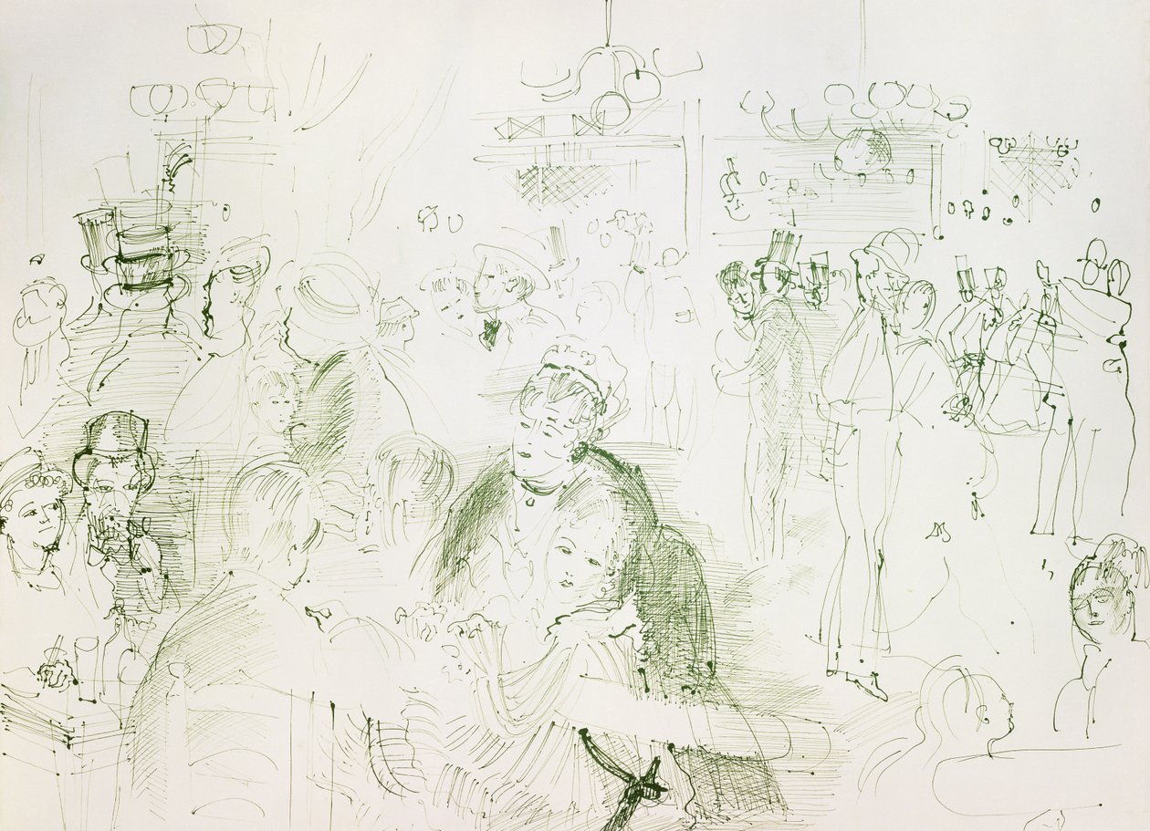 Bal på Moulin de la Galette; Bal au Moulin de la Galette av Raoul Dufy