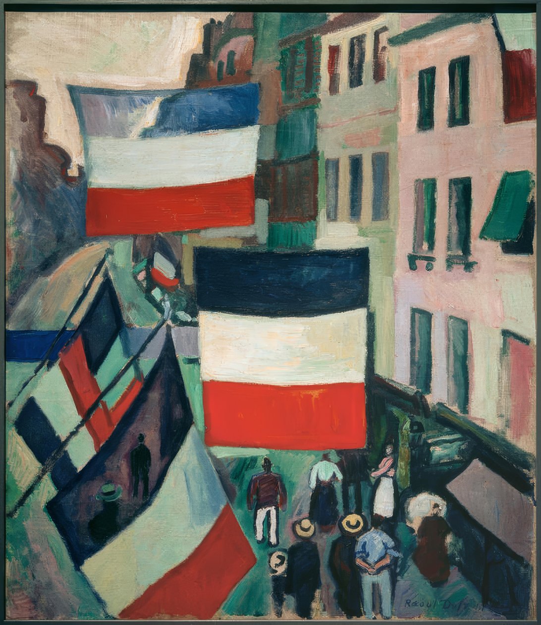 Flaggad gata av Raoul Dufy