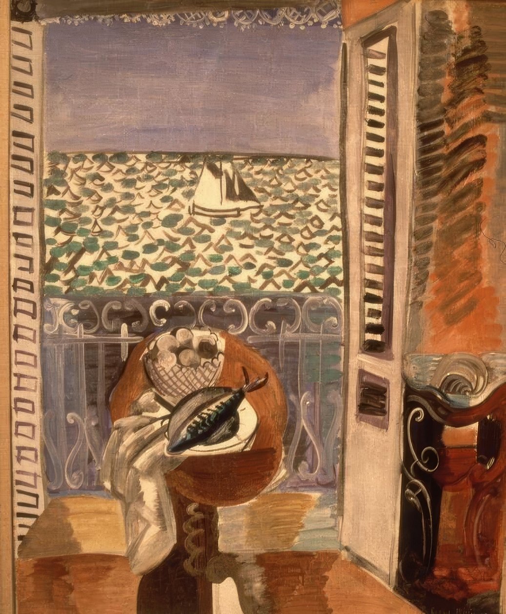 Utsikt genom ett fönster av Raoul Dufy