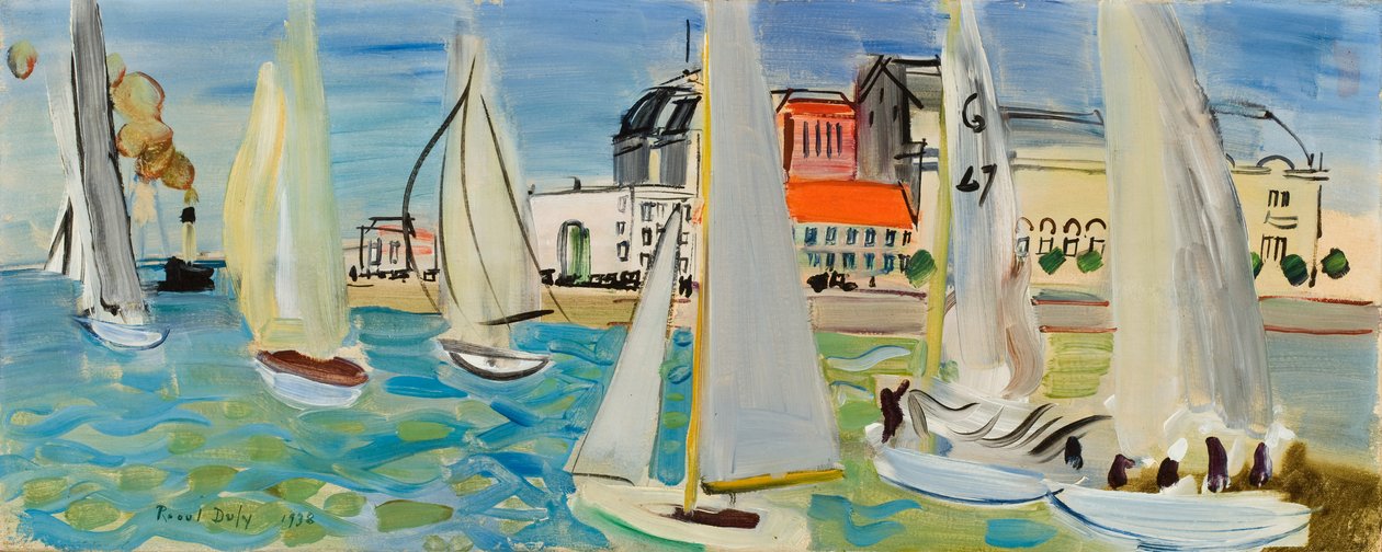 Båtar vid Le Havre av Raoul Dufy