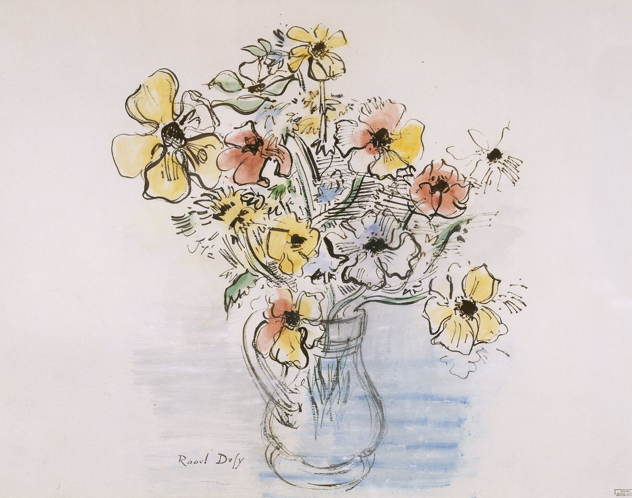 Bukett av anemoner av Raoul Dufy