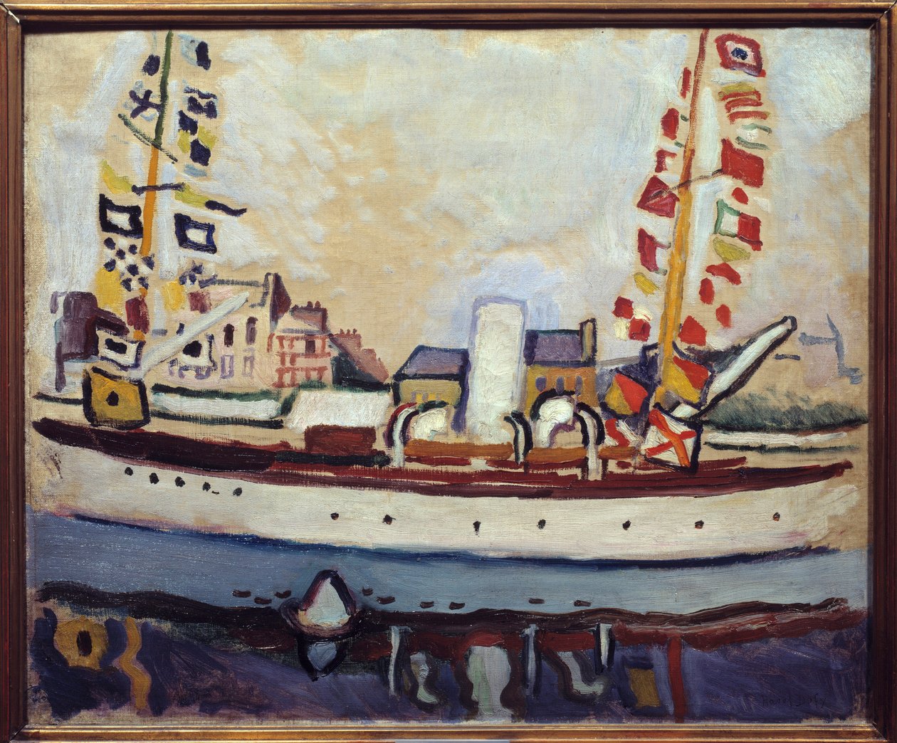 Bulwark-båt, 1900-tal (olja på duk) av Raoul Dufy