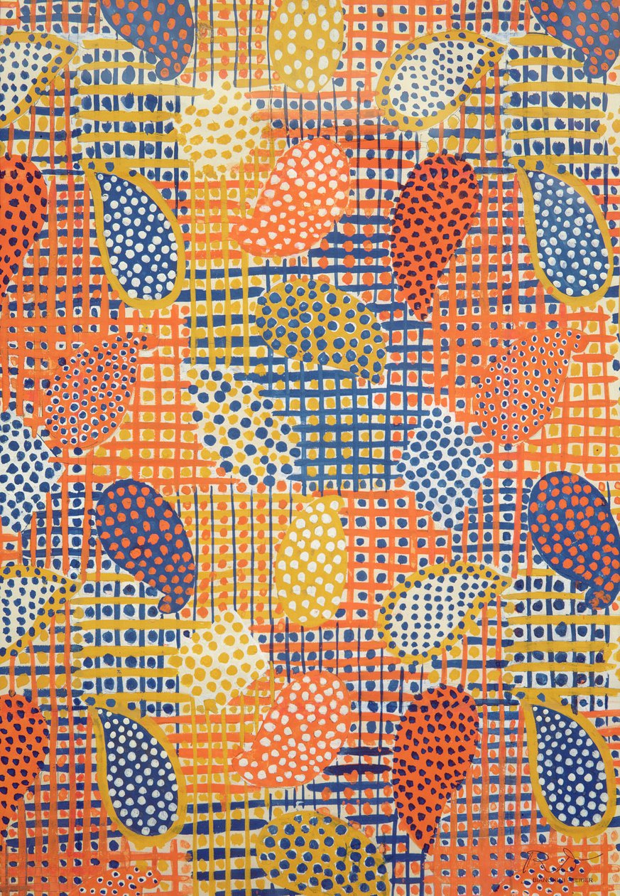 Rutiga och prickiga palmer av Raoul Dufy