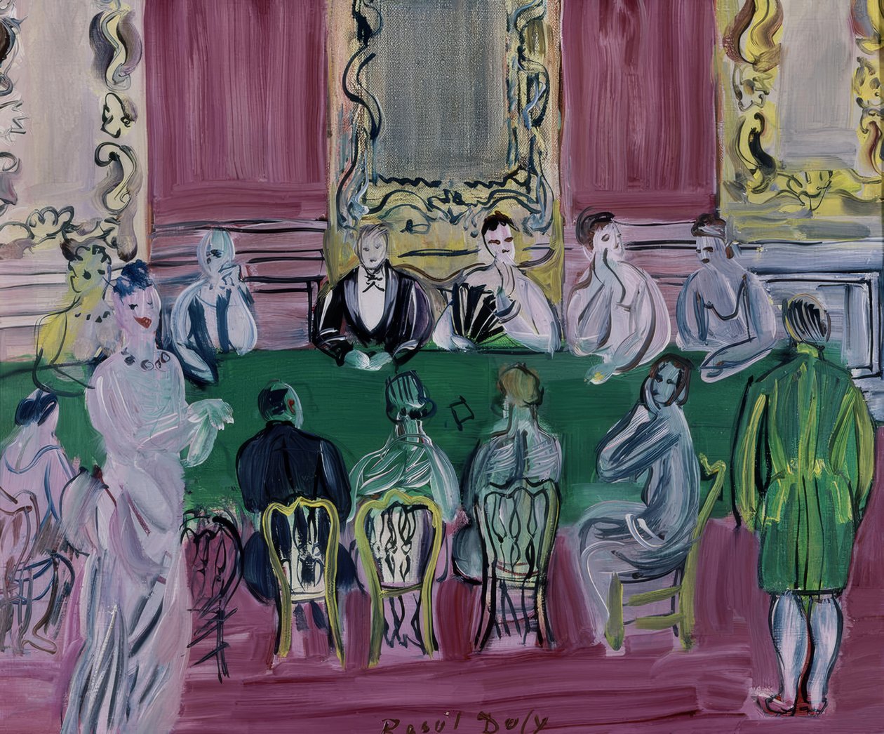 Spelet Baccarat av Raoul Dufy