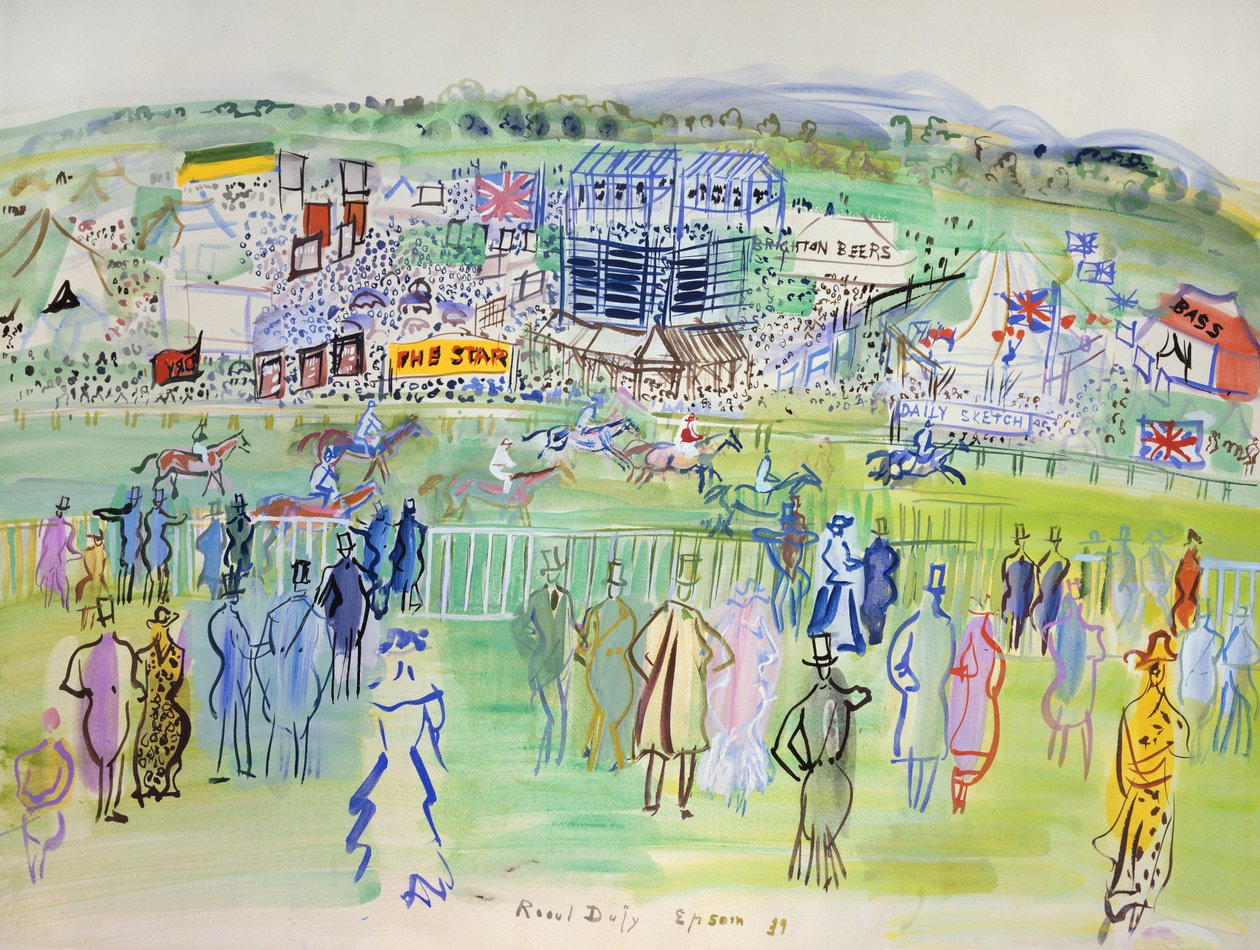 Epsom, tävlingsbanan av Raoul Dufy