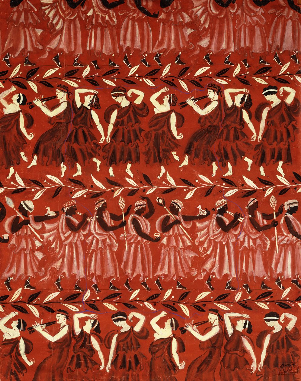 Den grekiska processionen; La Procession Grecque av Raoul Dufy