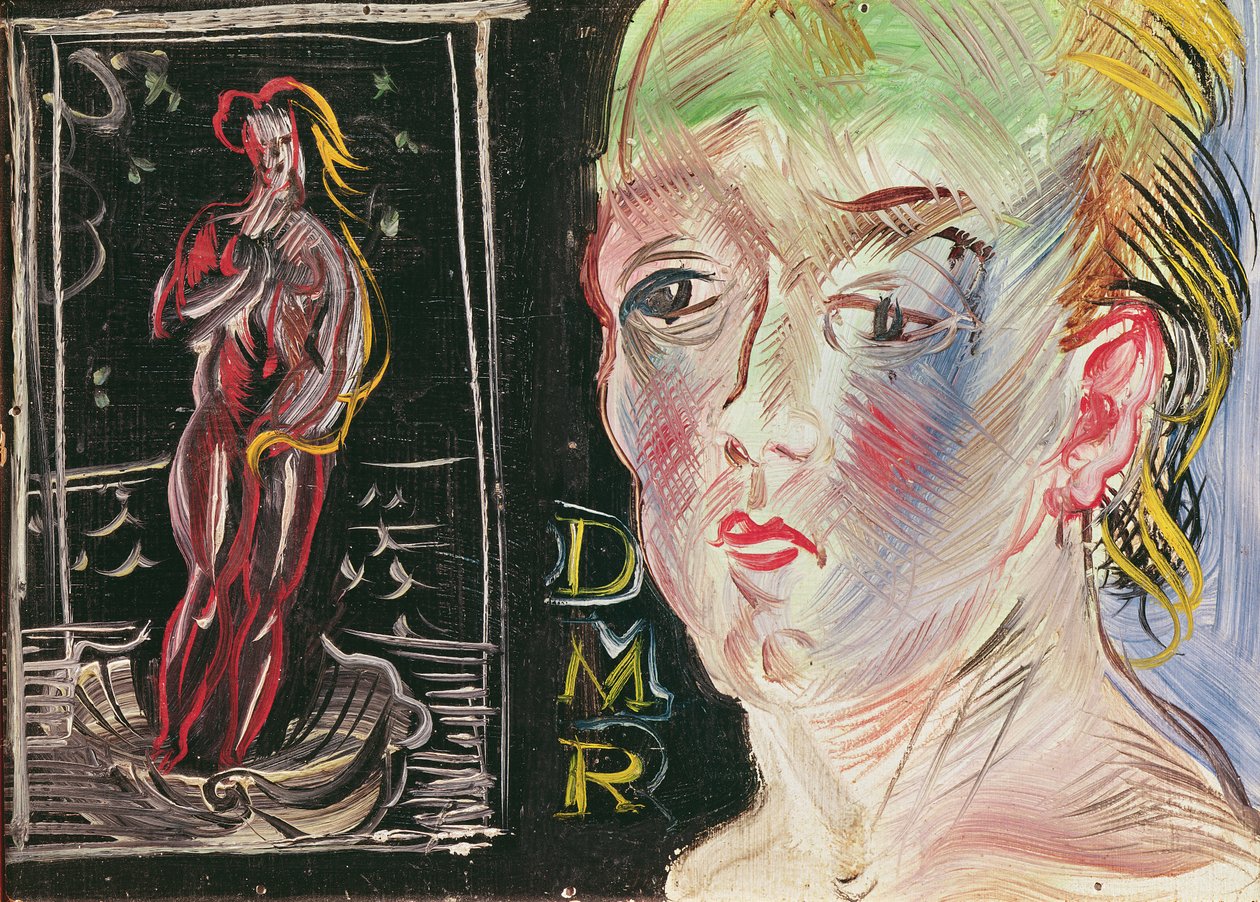 Kvinnohuvud och Amphitrite (olja på duk) av Raoul Dufy