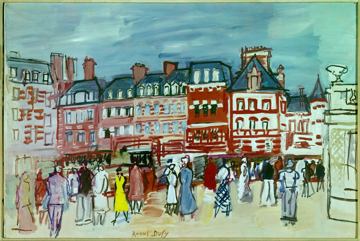 Hus i Trouville av Raoul Dufy