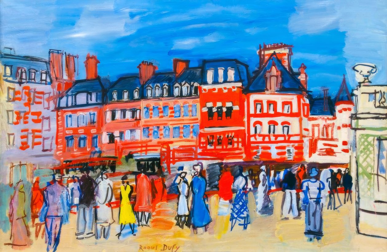 Hus i Trouville av Raoul Dufy