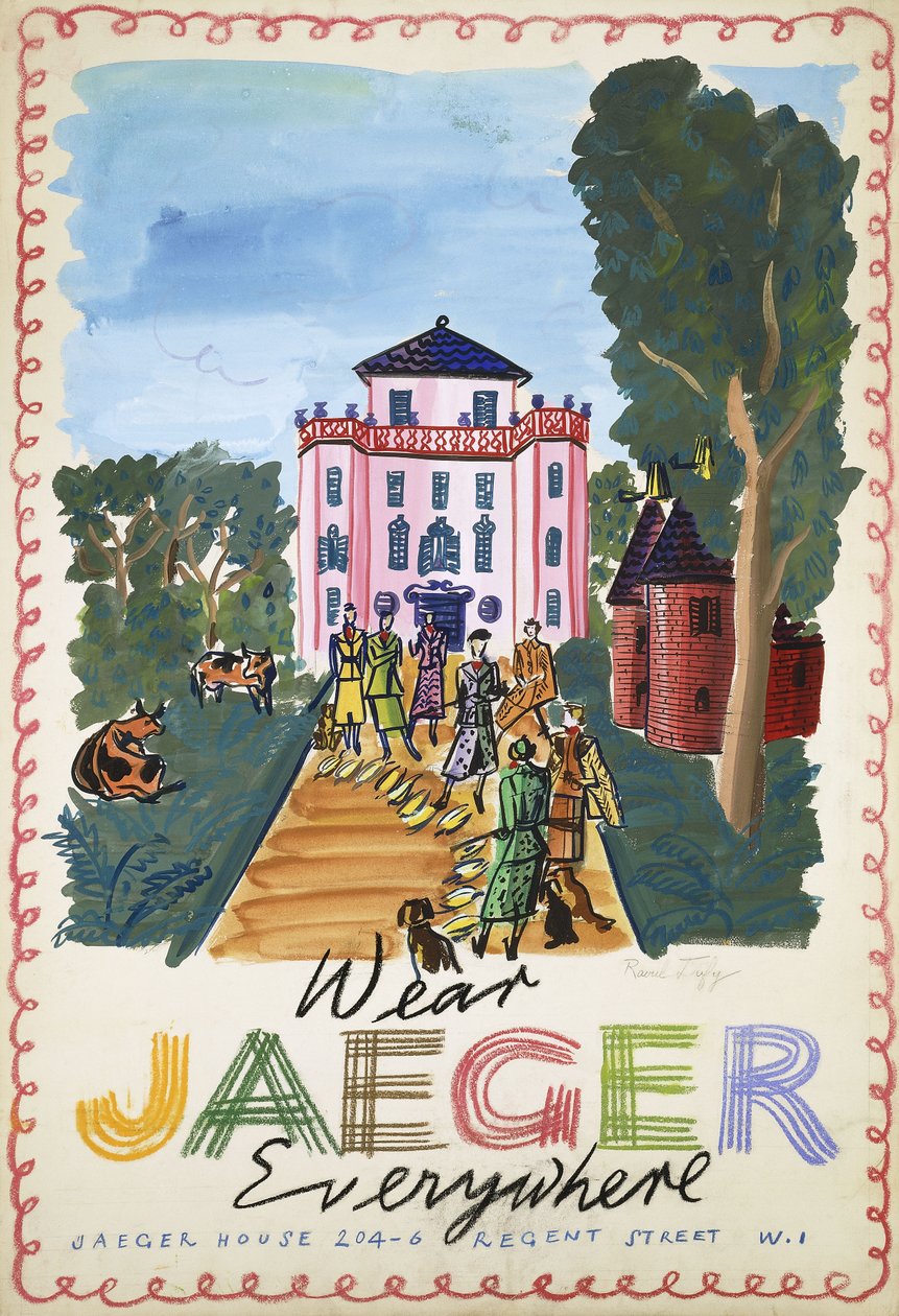 Jakt; La Chasse, ca 1936 (gouache på papper) av Raoul Dufy