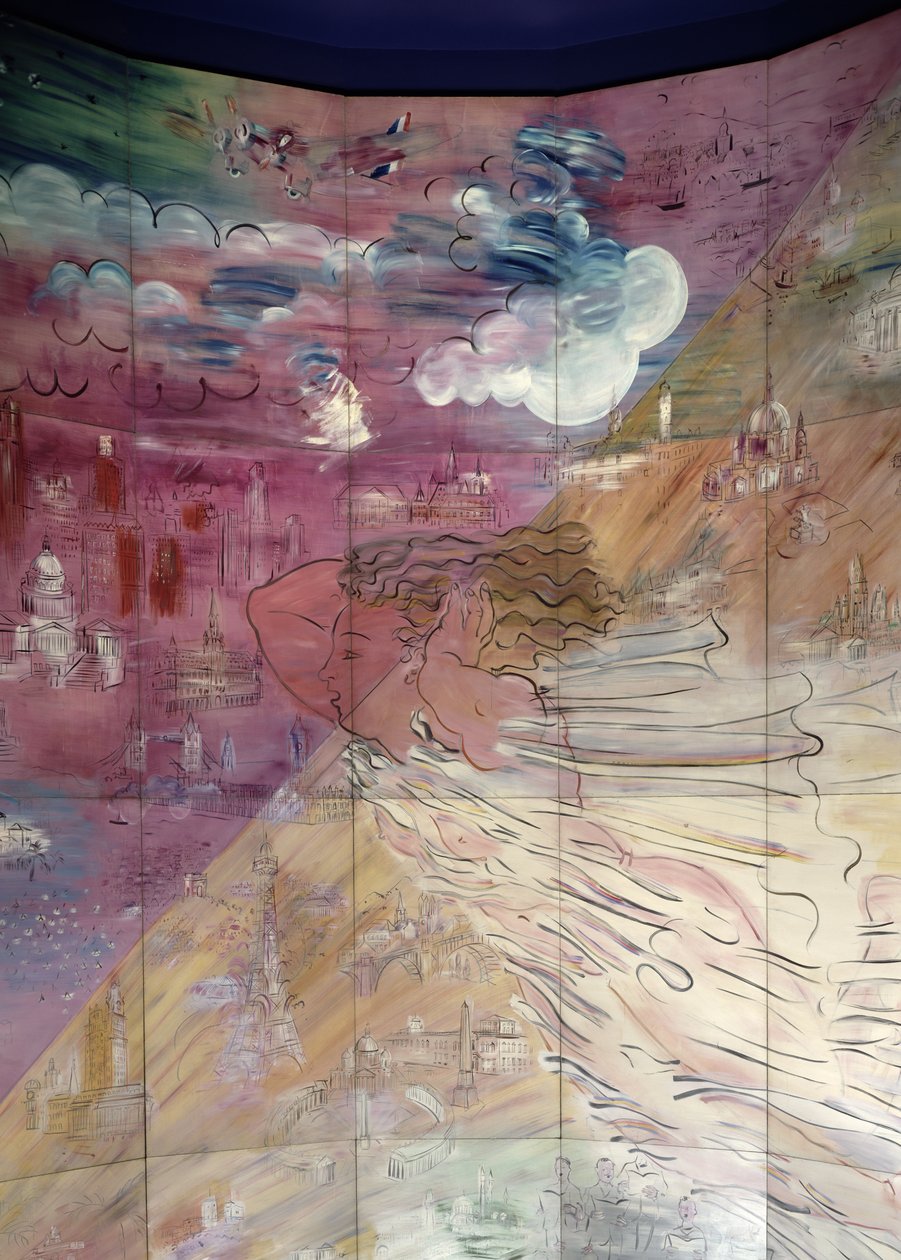 La Fee Electricite, detalj av den vänstra sidan av Raoul Dufy